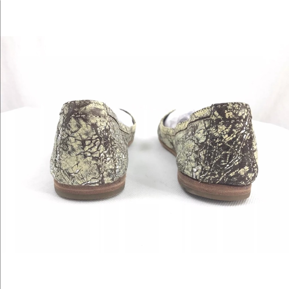 New Frye Leather Ballet Carson Crackle Flats - Picture 5 of 8